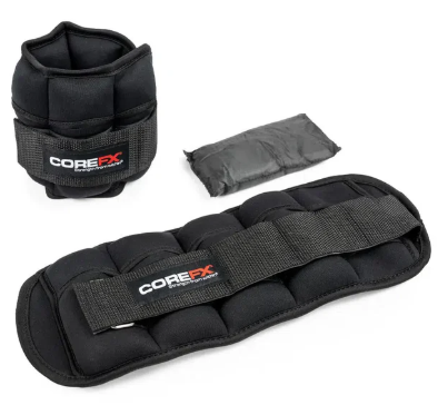 Core Fx Adjustable Ankle Weights, 2 x 5lb pair