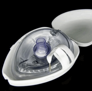CPR Mask, HSI, w/ O2 inlet