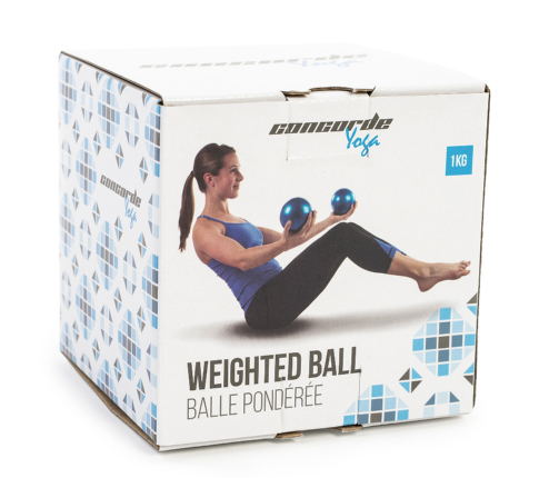 360 Athletics Weighted Yoga/ Pilates Ball, 1kg